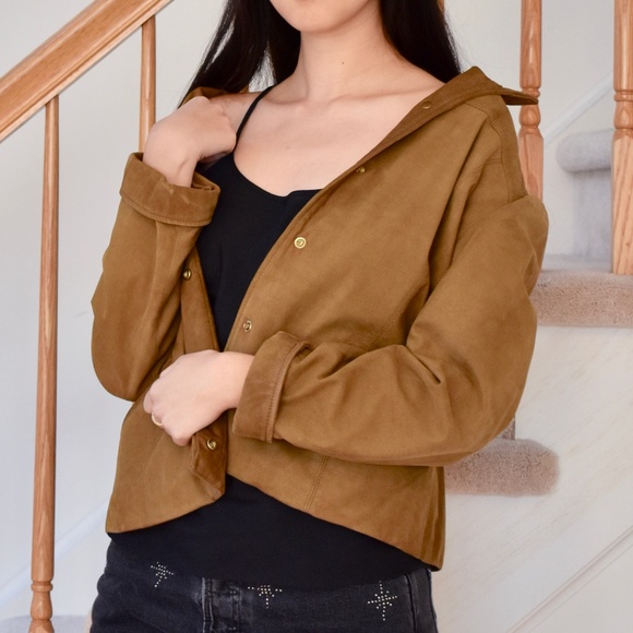 Suede Button Up Jacket - Picture 3 of 5
